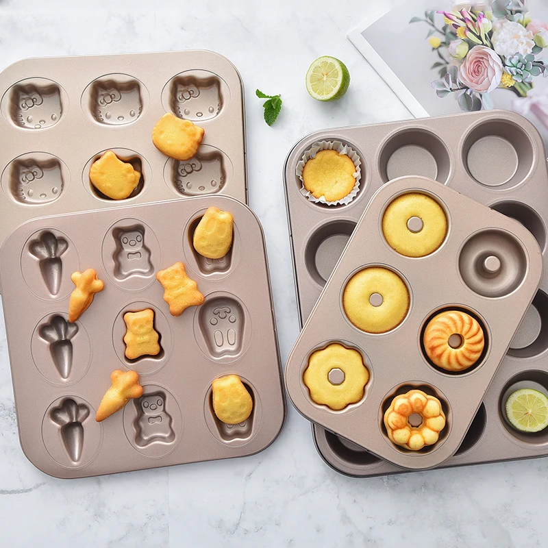 

Cartoon Cute Small Cake Mold Donuts Muffin Moule Cupcake DIY Cake Form For Baking
