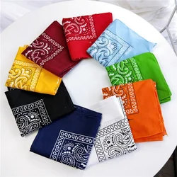 Outdoor 55cm Cotton Square Scarf Women Men Paisley Print HipHop Bandanas Scarves Headband Accessories Handkerchief Hair Mask