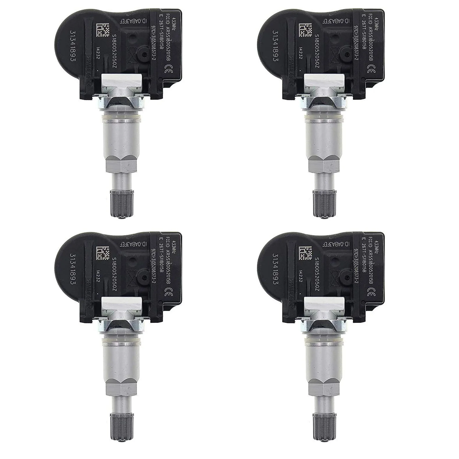 

4Pcs TPMS Tire Pressure Sensor for Volvo C30 C70 S60 S80 V60 XC60 XC70 31302096 8G92-1A159-AE