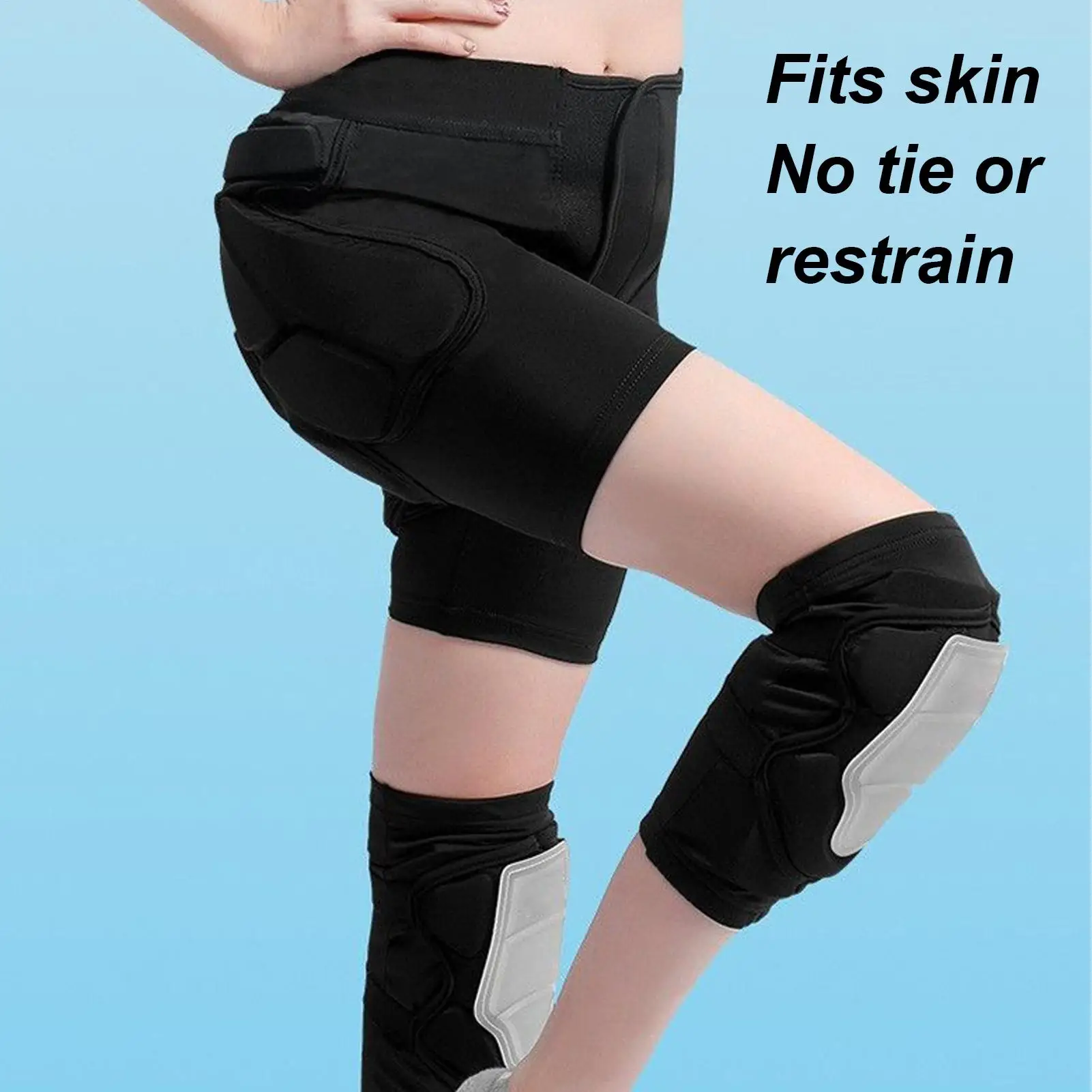 

Мягкие шорты для катания на коньках, 3D защитные шорты для бедер, удобные 3D защитные шорты для ягодиц и наколенники для катания на лыжах, скутера