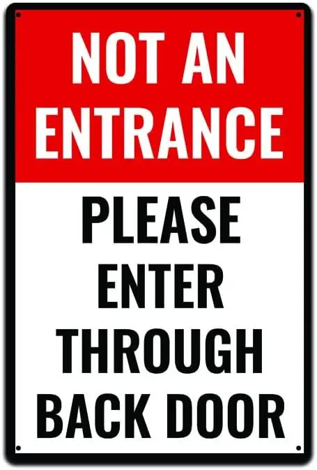 Door Signage for Office Building, Wearhouse, Bar, Restaurant, or Club Door Sign 