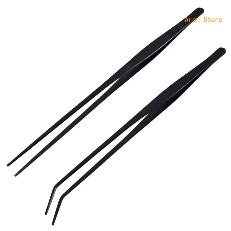 

Professional Aquarium Tweezers Set 27cm Straight/Curved for Plant Maintenance H3CF