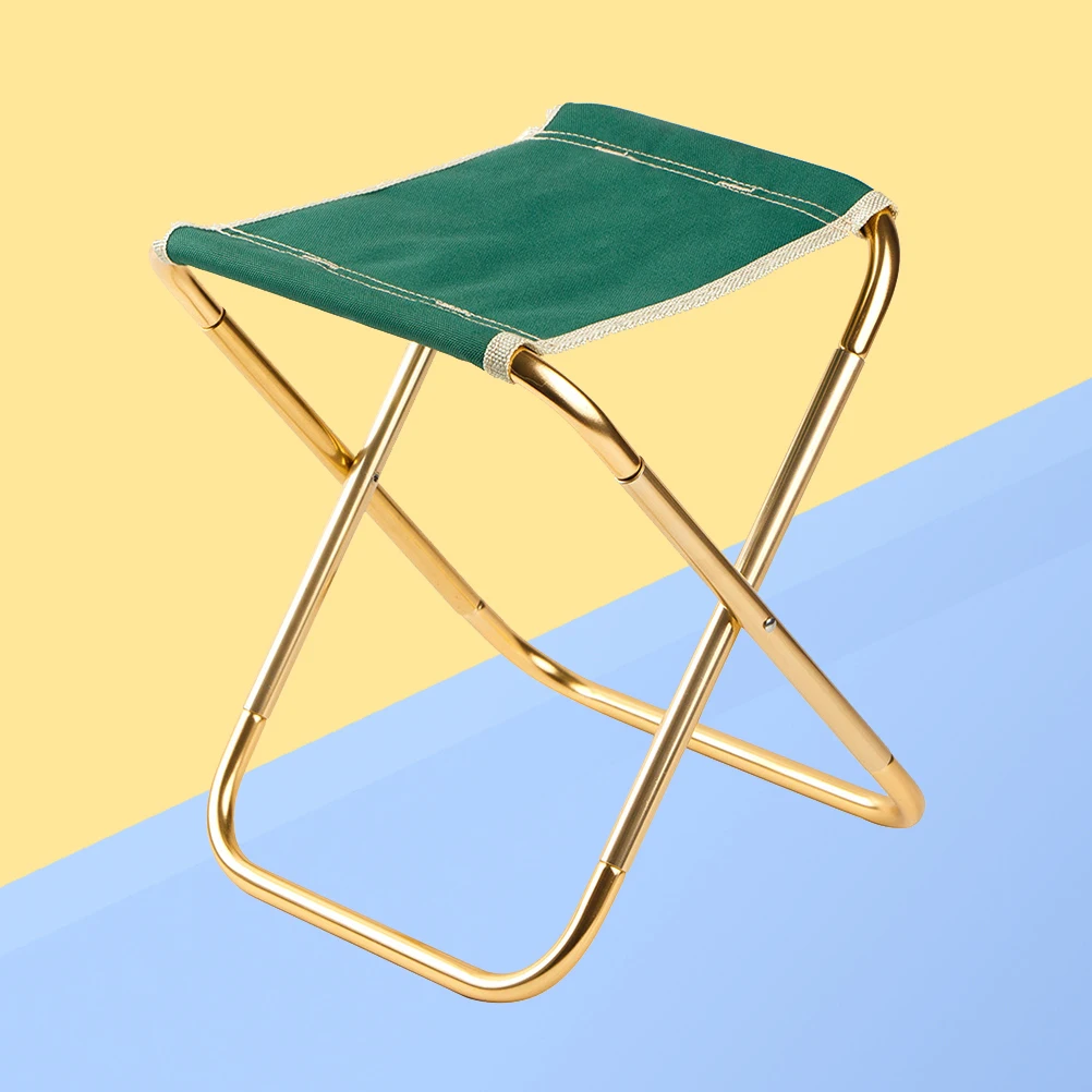 مقعد قابل للطي مدمج وخفيف الوزن من قماش أكسفورد وإطار من الألومنيوم كرسي محمول للتخييم وصيد الأسماك والحديقة باللون الأخضر #2