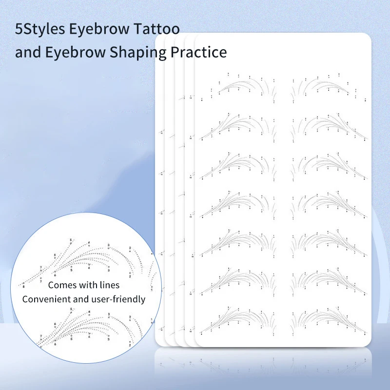 

New Semi-permanent Line Eyebrow Tattoo Practice Skin Beginner Embroidery Silicone Simulated Eye Brow Training Skin Tattoo Tools