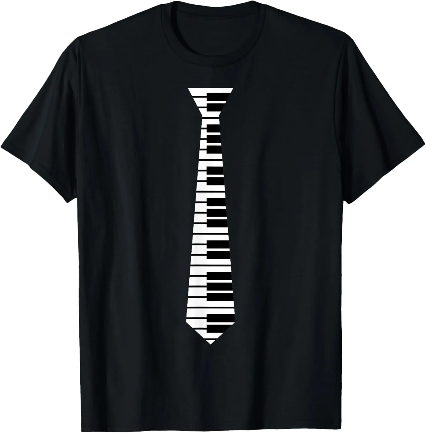 Camiseta con estampado gráfico personalizado de corbata de piano, divertida y humorística, para músicos, regalo original, ropa para hombre