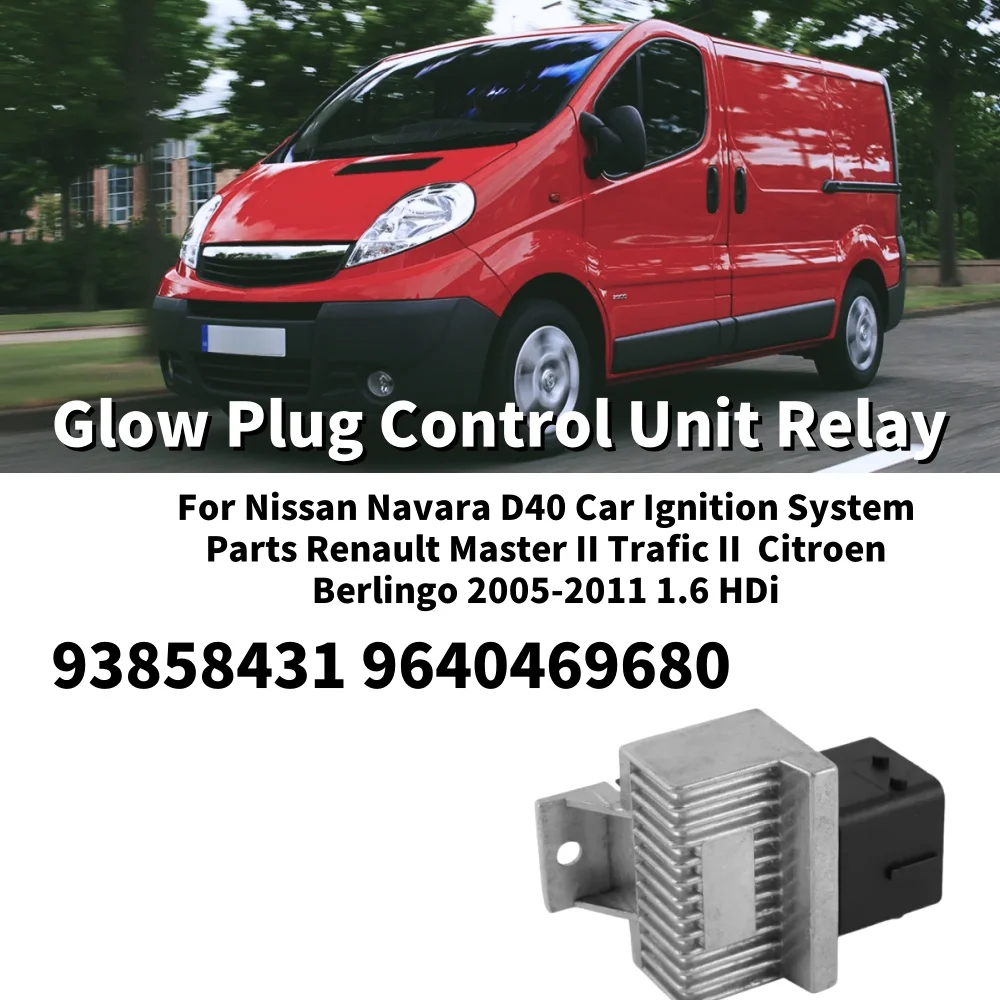 

Car Glow Plug Control Unit Relay Lgnition Part 9640469680 For Nissan Navara D40 Master Trafic II Citroen Berlingo 2005-2011