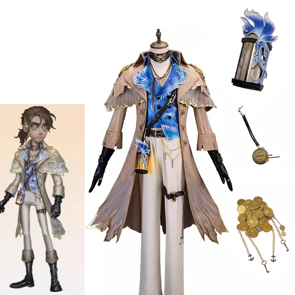 

Game Identity V Mercenary Naib Subedar Cosplay Costume Fancy Halloween Carnival Party Uniforms Suit Anime Roleplay Outfits Props