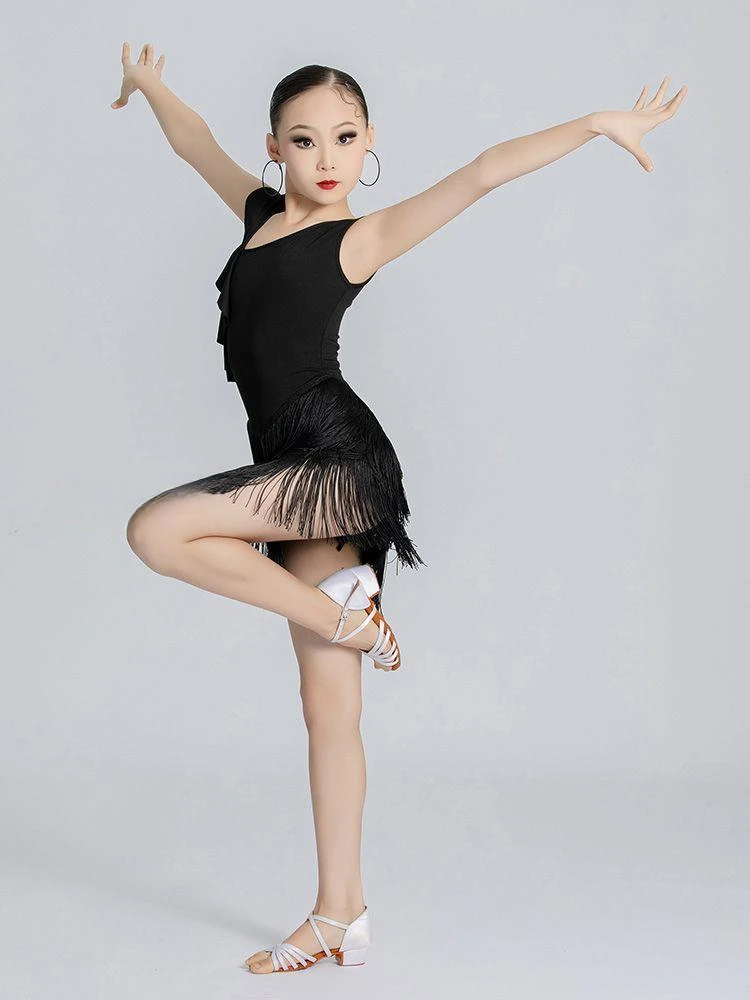 

Платье для танцевальных соревнований, новое платье для танцев Suladin с блестками и перьями. Детское профессиональное платье для латинских танцев, бальные танцы для девочек.