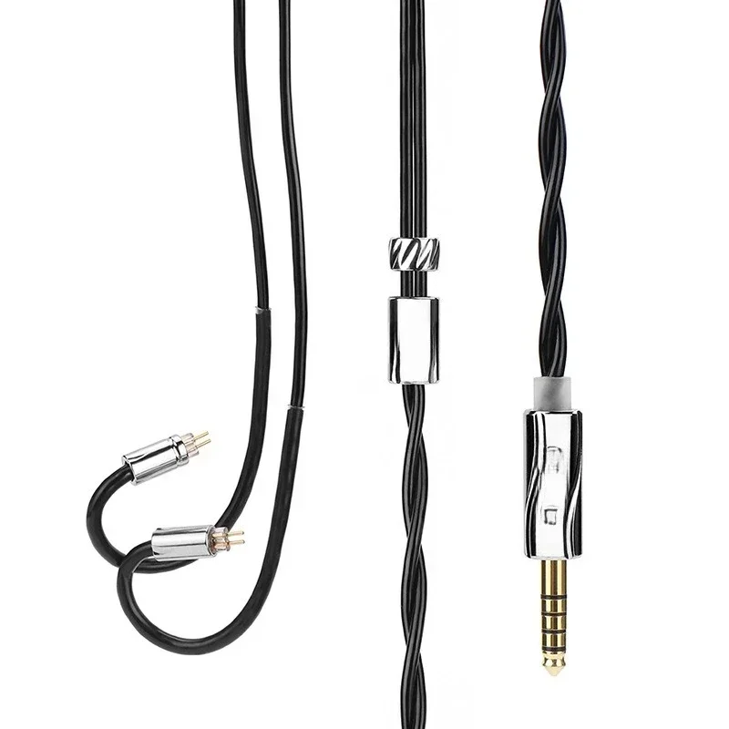 Flagship earphones, upgraded cable, high-purity single crystal copper silver plating, coaxial mixed earphones, audio cable