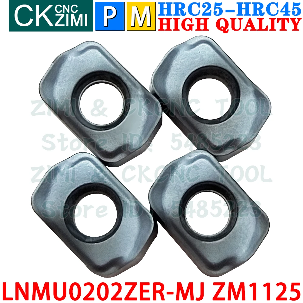 LNMU0202ZER-JM ZM1125 LNMU 0202ZER JM Carbide Insert Fast Feed Milling Insert Tool EXN02R CNC Metal Lathe Indexable Milling Tool