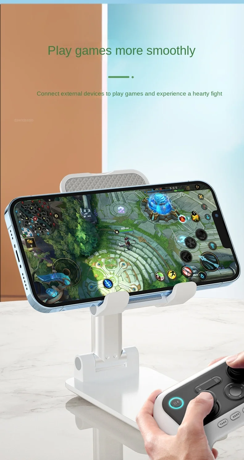 Ständer Desktop Universal Stützhalter für iPhone Samsung Xiaomi Telefon Huawei faltbar und hebend Multifunktions-Teleskop – Detail 2