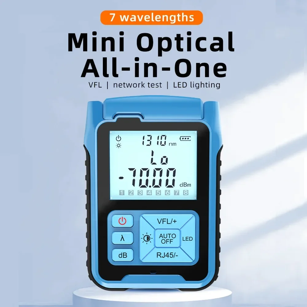ZoeRax Portable Optical Fiber Power Meter with RJ45 Network Tester Visual Fault Locator VFL OPM  Fiber Optic Cable Tester