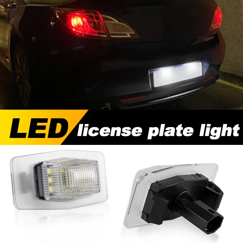 2Pcs LED License Plate Lights For Mazda/ Ford Escape YL8Z13550AA NC1051270C NC1051270B NC1051270A Xenon White Ligth Color 12V DC