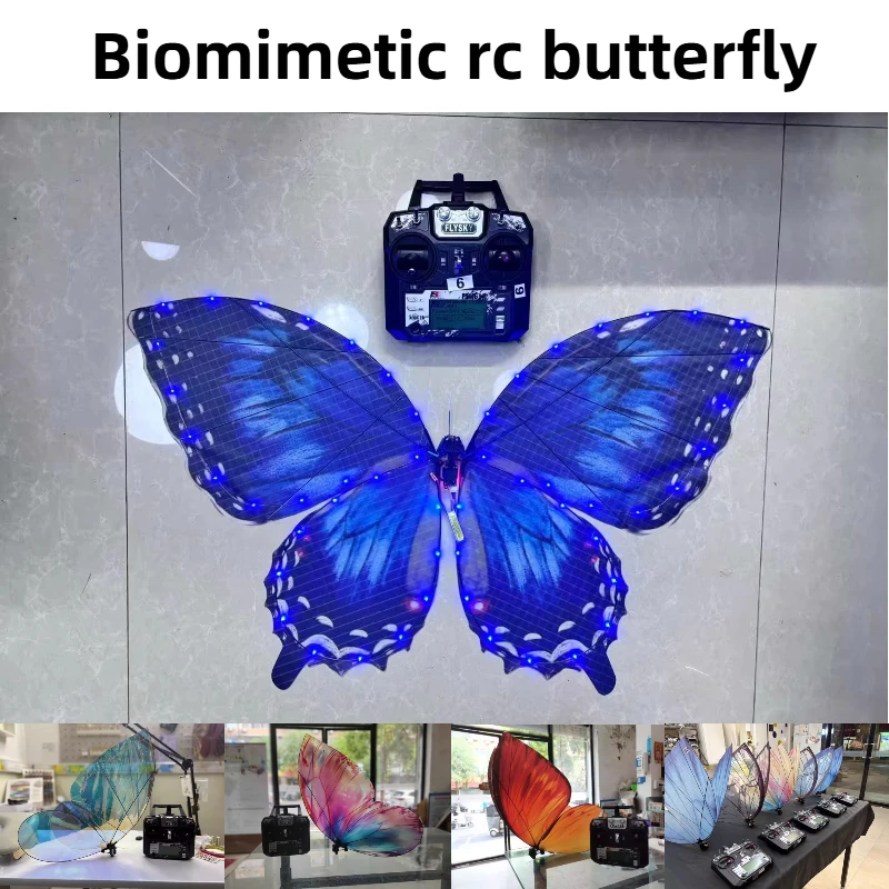 

Magical LED RC Butterfly Drone Flying Bionic Insect Toy with Colorful Wings for Wedding Proposal Birthday Party Decor Gift