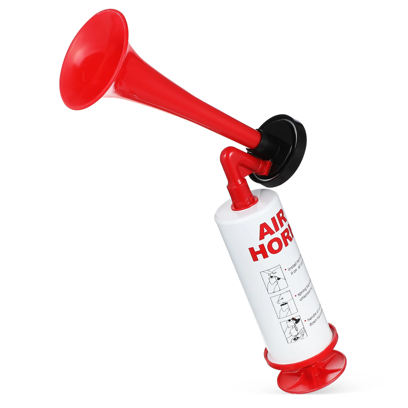 

Kids Noisemakers Horn Toys Cheerleading Fans Air Hand Push Trumpet for Sporting Events Red