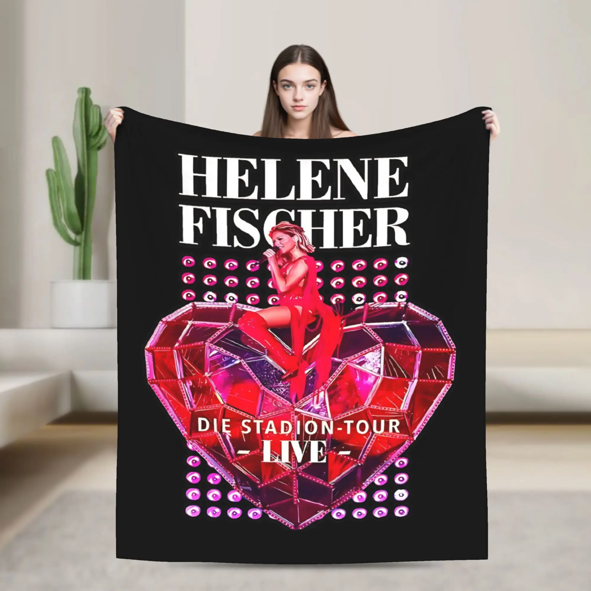 Helene Fischer Die Stadion Tour Cobertores de pelúcia para cama, cobertores de flanela para crianças, para sofá, cama, colcha, capa de cama