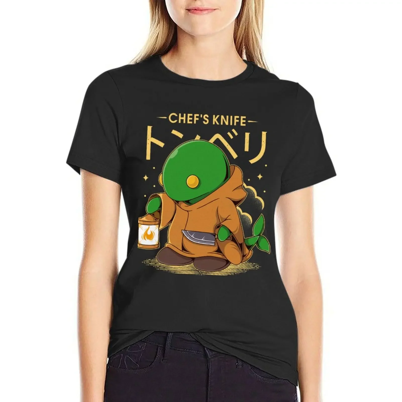 

The Tonberry - Chef's Knife T-Shirt female summer tops plain cropped t shirts for Women