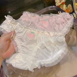 Sweet Lolita Lace Panties Women Underwear Embroidery Cotton Crotch Triangle Panties Solid Teenage Girls Lingerie Sexy New