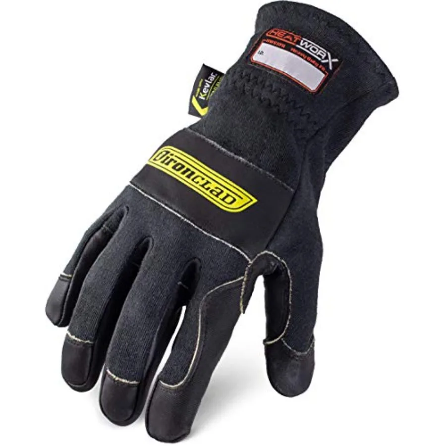 

HEATWORX HEAVY DUTY FR; Fire Resistant Gloves handle hot items up to 600°F 315 °C (1 Pair) Size X-Large (HW6XFR-05-XL) Black/Da