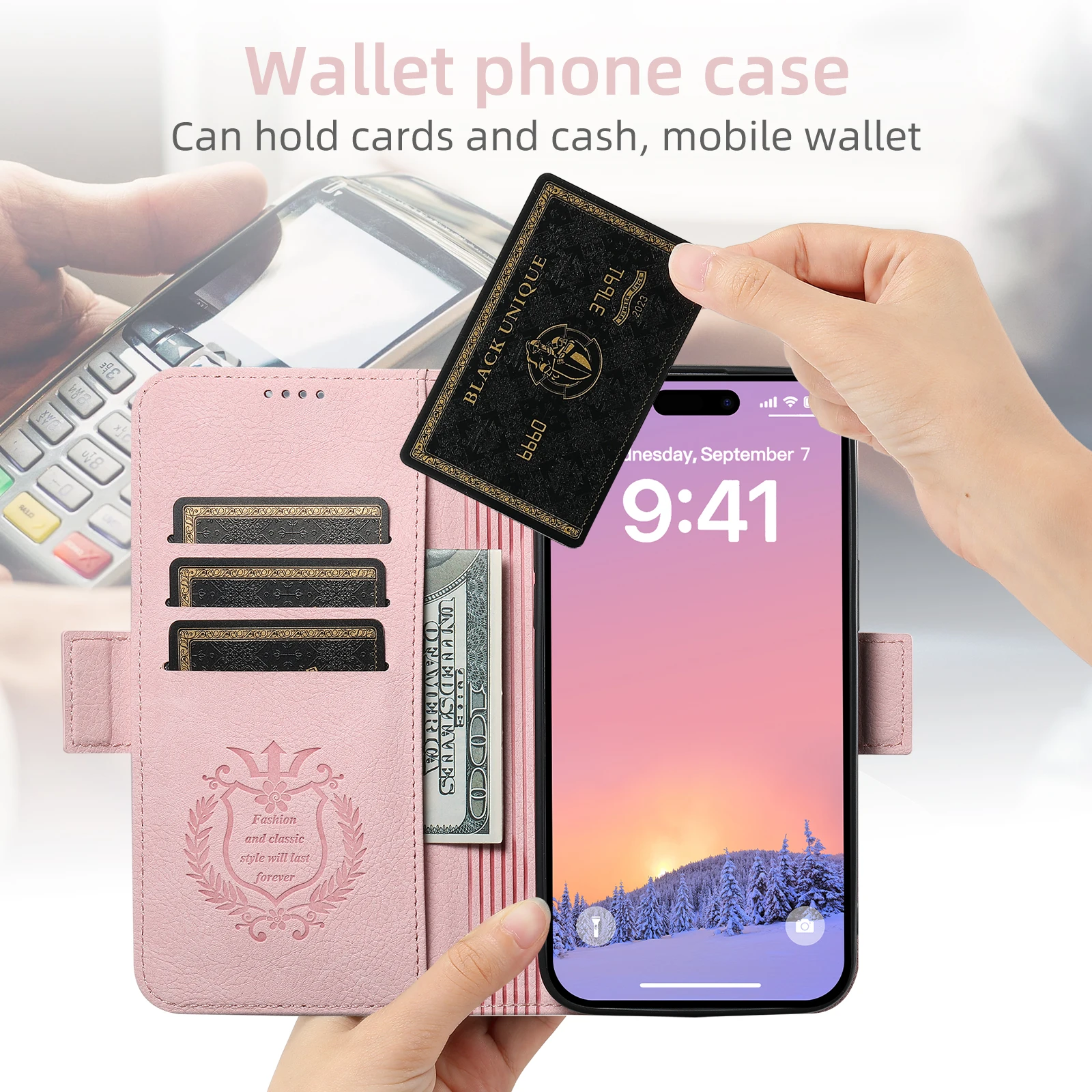 Kartenhalter-Brieftasche Flip-Cover Handyhülle Kompatibel mit Magnetischem Kabellosen Laden für iPhone 18 Pro Max 17 Air 16 Plus 15 14 – Detail 10