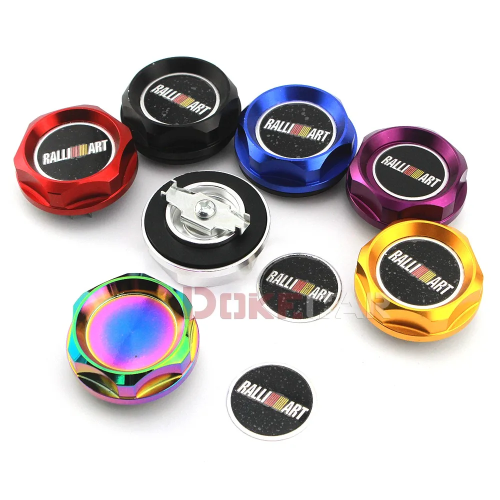 Ralliart Aluminum Engine Oil Cap Tank Cover Neo Chrome For Mitsubishi