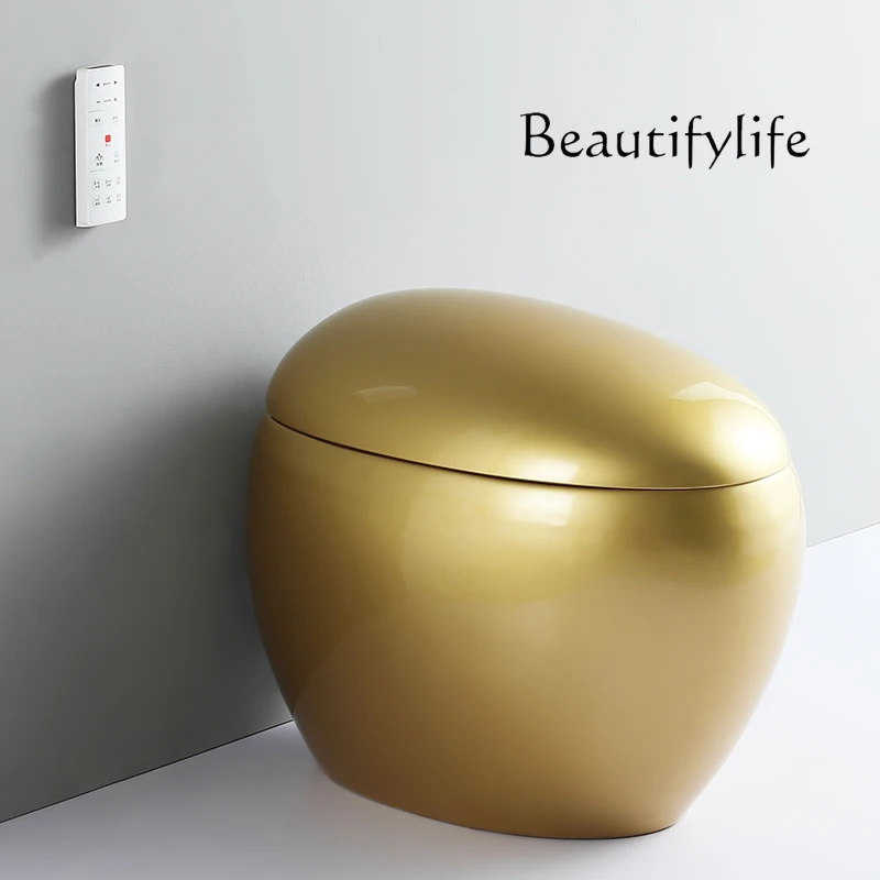 

Бытовой европейский креативный золотой унитаз без ограничения давления воды, дезодорант, автоматический умный унитаз