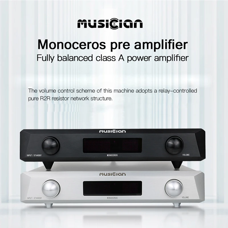 Musician Monoceros Fully Balanced Class A Power Amplifier XLR RCA R2R Pre Amplifier Stereo Crosstalk HIFI AMP + Remote Control