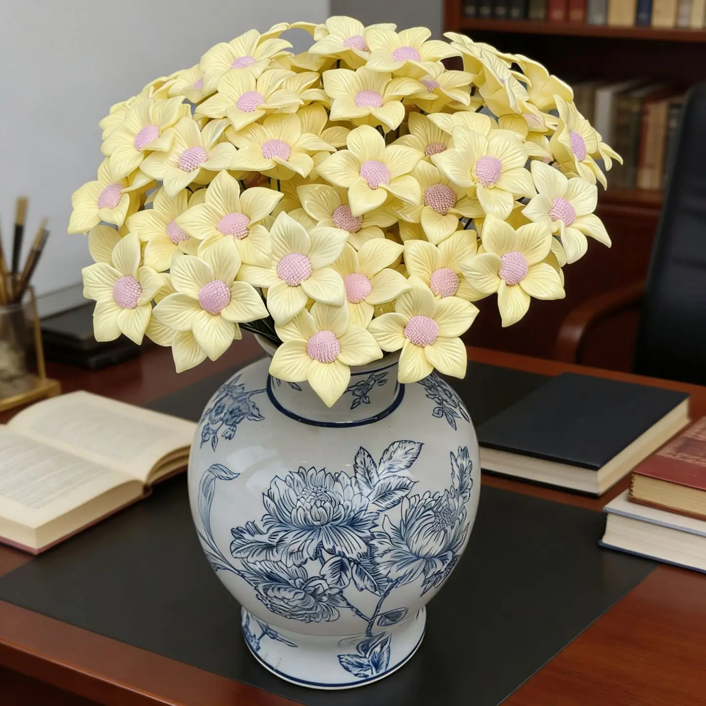 5 Stück Keramikblumen, handgefertigte Simulationsblumen für hohe Temperaturen, ländliche Wildblumen, kreative Geschenke, Heimdekoration – Detail 18