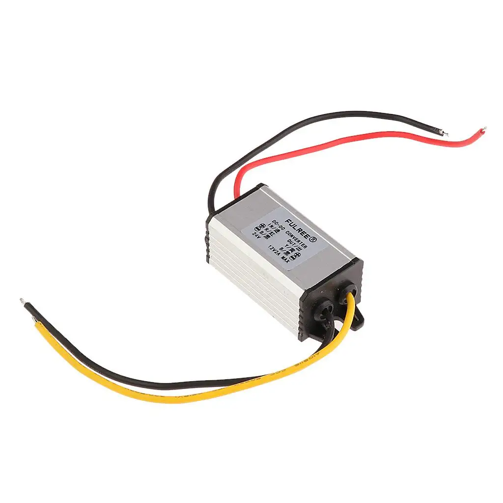 Voltage Converter 24V to 12V Buck Module Power Adapter Step Down for Bus Truck Taxi LCD Monitor Car Audio