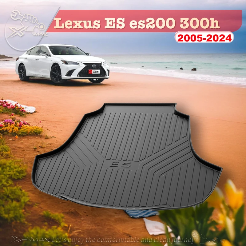 

For Lexus ES es200 300h 2005-2024 Custom Fit Car Trunk Mat All Season Black Cargo Mat 3D Shaped Laser Measured Trunk Liners