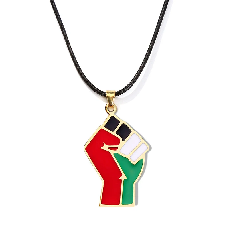 African Symbol Pendant Necklaces Gold Color Jewelry For Women Girls Africa Cultural Chain