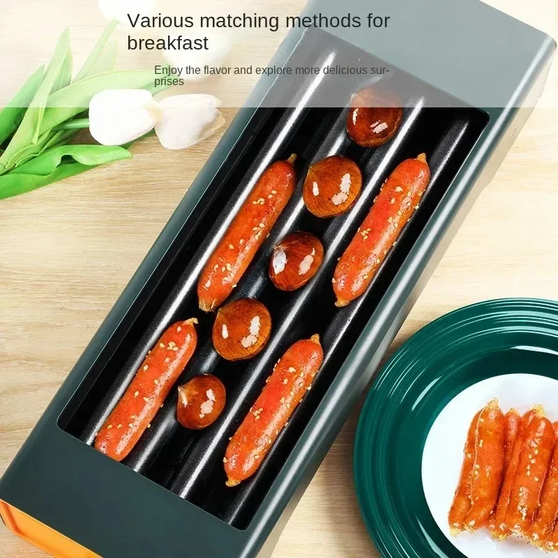 【Más Vendido】Máquina de Salchichas y Perritos Calientes 220V Mejorada, Mini de Sobremesa, Pequeña, Doméstica, Popular en Redes Sociales, para Dormitorios