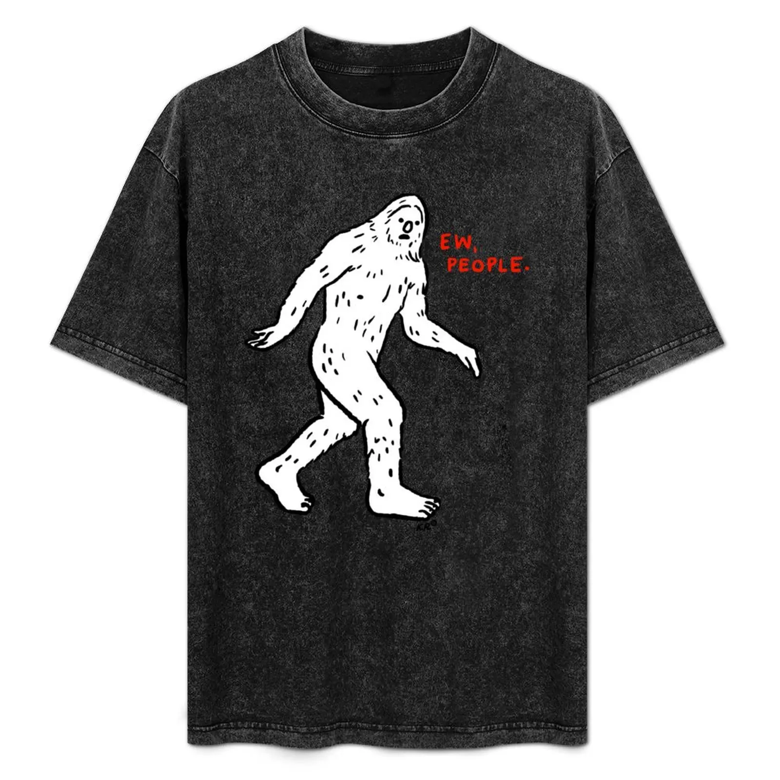 

Bigfoot Ew, People T-Shirt Non-Shrink Basic Cotton T-Shirt