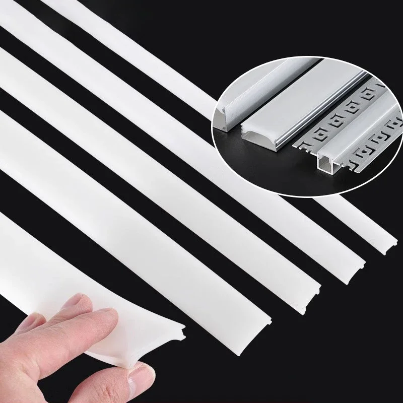 

Led Aluminum Profile Silicone Cover Replaceable Lampshade Silicone Diffuser Linear Lamp Flexible Channel Silicone Cover Plate