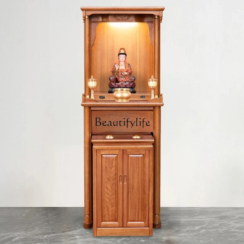 

Solid Wood Buddha Niche Altar Altar Clothes Closet Small Tribute Buddha Shrine Guanyin Worship Platform