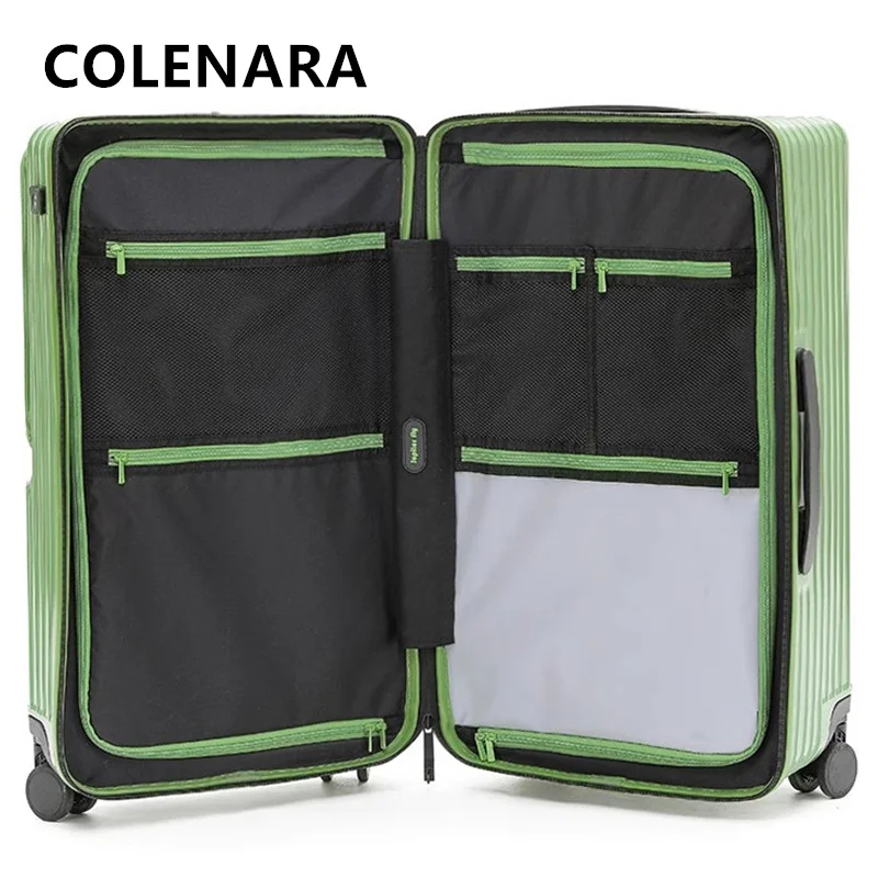 COLENARA-maleta PC de gran capacidad, maleta con marco de aluminio, maleta con contraseña de 24 ", equipaje de 20", 28 pulgadas