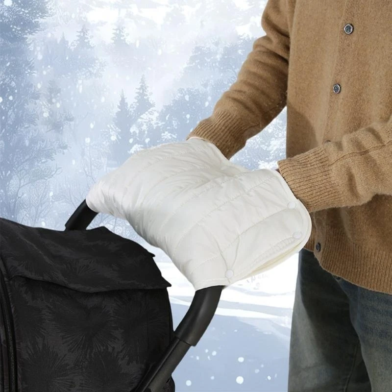 Winter Pram Hand Cover Water-Resistant Windproof Strollers Warm muffs Gloves Holiday Gift Strollers Accessories 425F