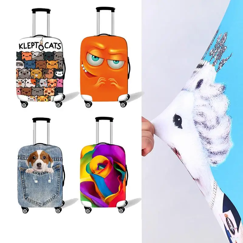 Fashion Expression Luggage Cover High Elasticity Thickened Dust-proof And Scratch-proof Protective Cover Travel Accessories Pack