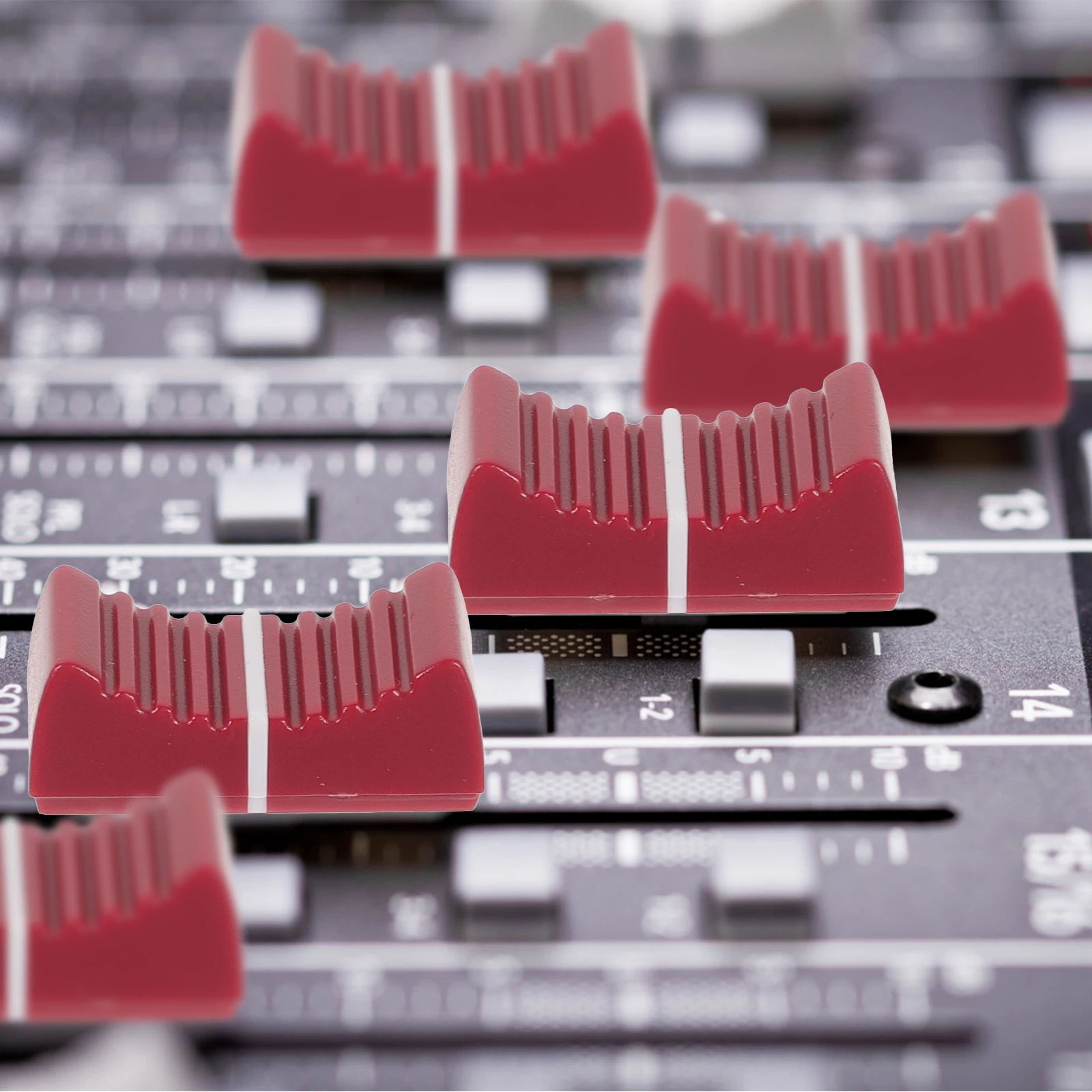 

6Pcs Straight Potentiometer Slider Replacement Knobs for Volume Adjustment Flat Push Slide Long-Lasting Sturdy Shaft for Console