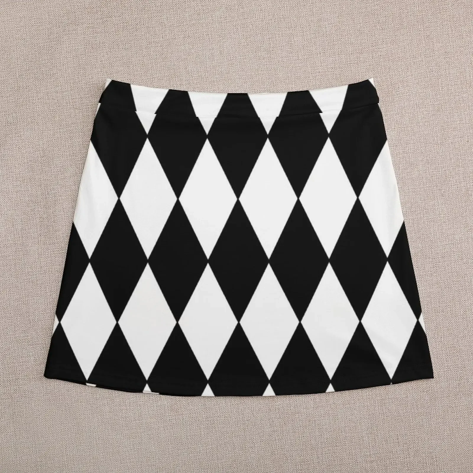 Black White Harlequin Mini Skirt 90s vintage clothes women's clothing summer 2024 novelties clothing women summer 2024