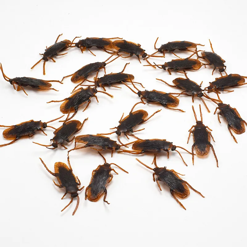 5/50Pcs Artificial Cockroach Realistic Fake Roach Insects Novelty Trick Props Adult Toy Practical Jokes Toys
