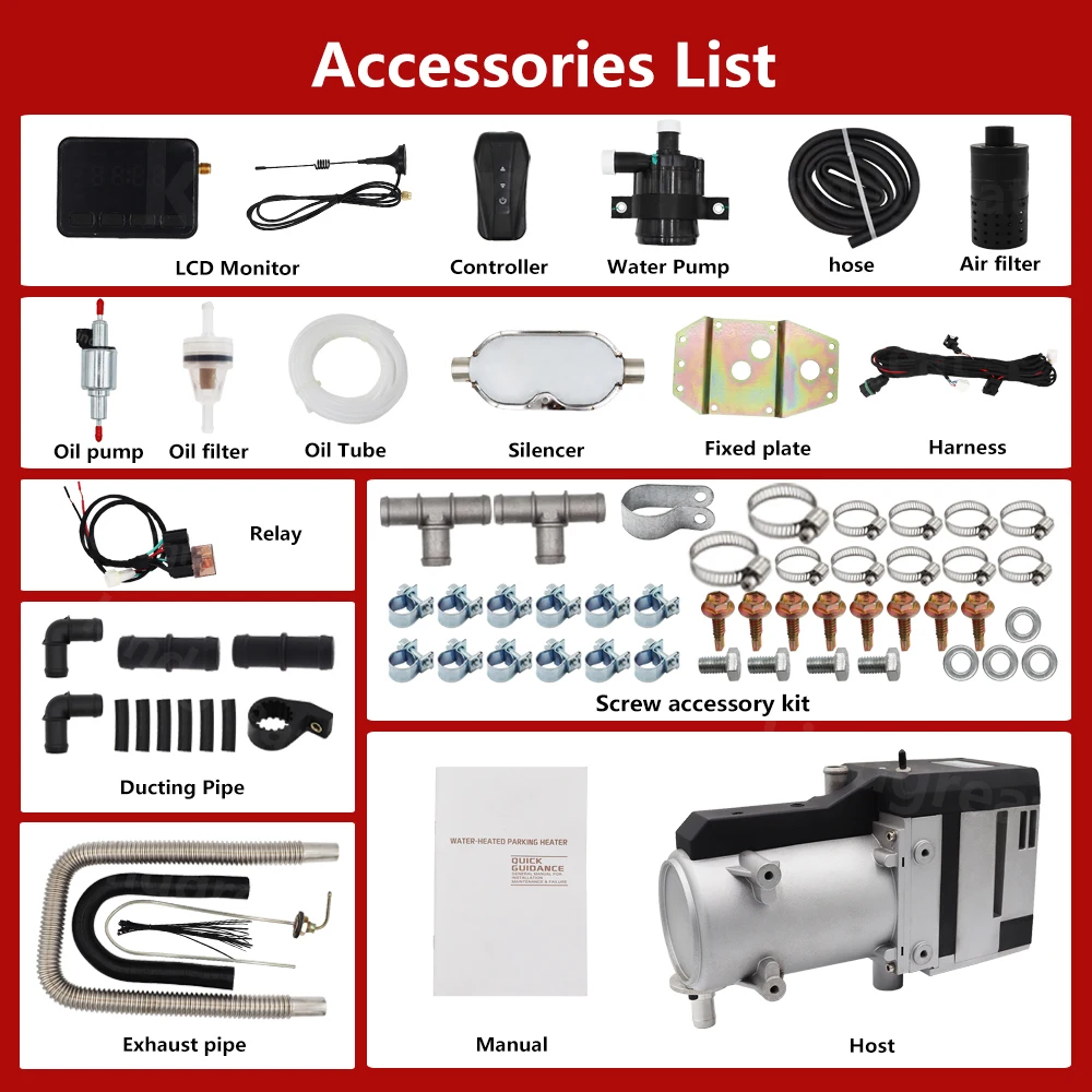 車両およびバン用のLCDコントローラー,駐車ヒーター,冷媒,eberspacher,Hydronic, Webasto,トップサーモ,車およびボートと同様,12kw,24v