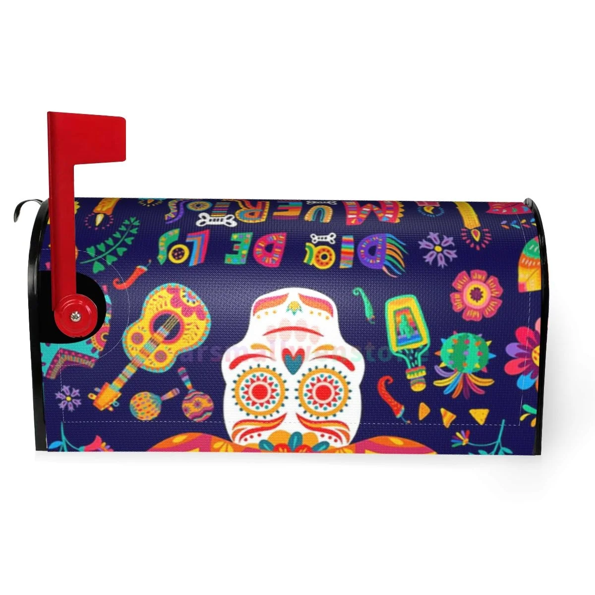 Day Of The Dead Mailbox Cover Wrap Standard Size Welcome Home Garden Outdoor Decoration Post Letter Box Cover