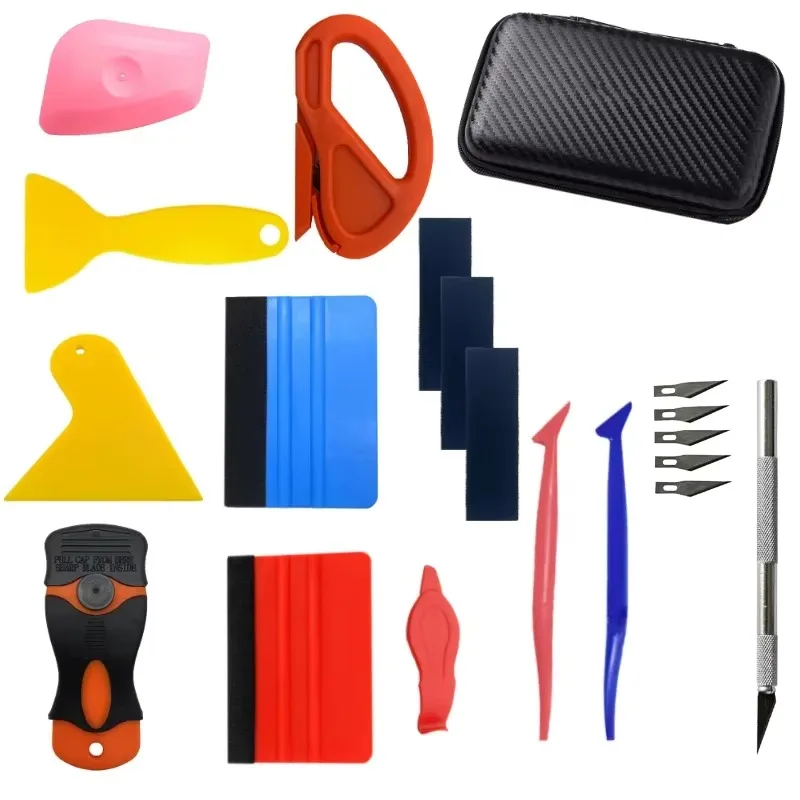 

Car Wrapping Tools Kit Scraper Film Kits Felt Squeegee Hard Scraper Cutter Wrap Tool Window Tinting Tools Car Accessories