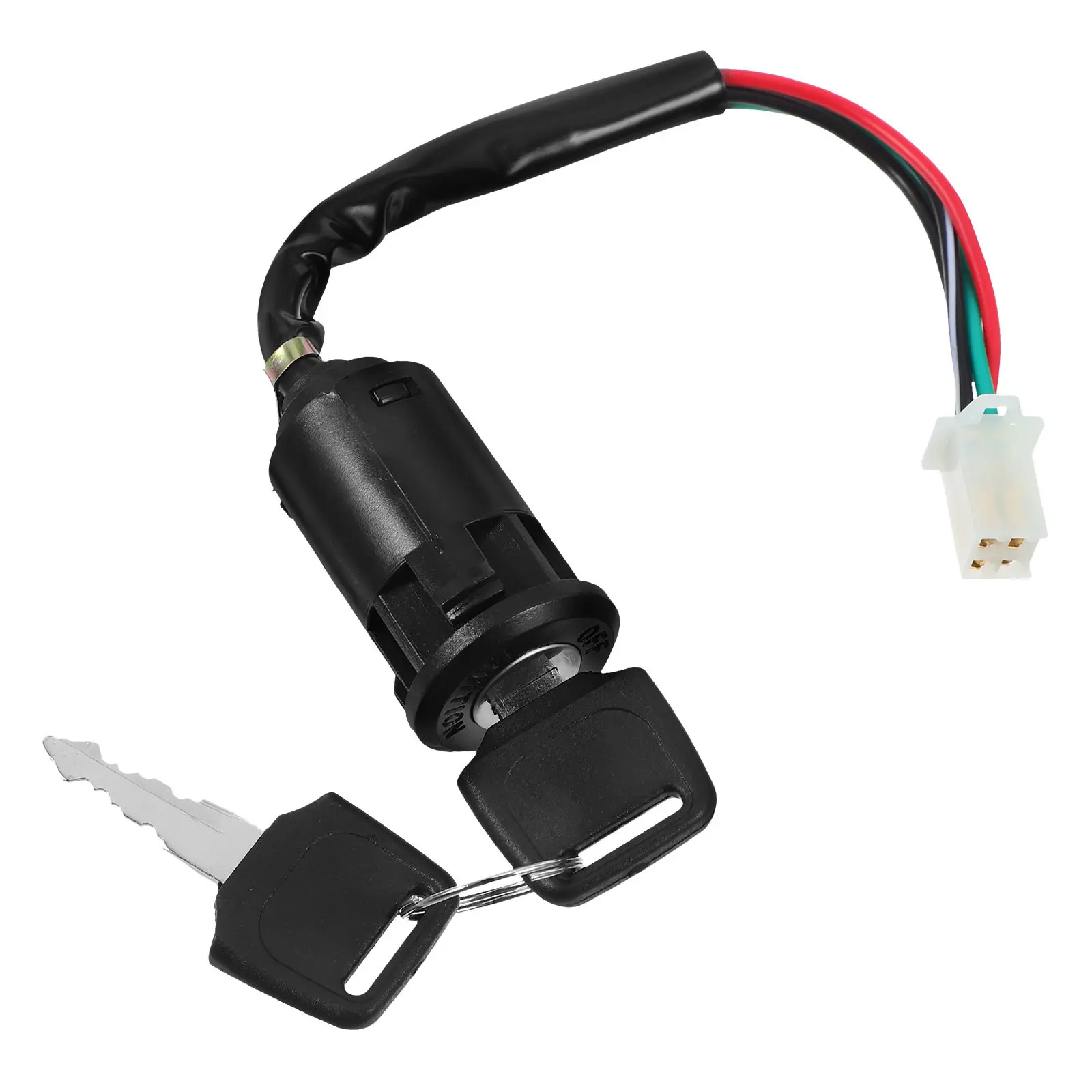 Scooter Ignition Switch with Key for Atv 50-250Cc Universal Starter Switch Robust Construction Effective Circuit Protection