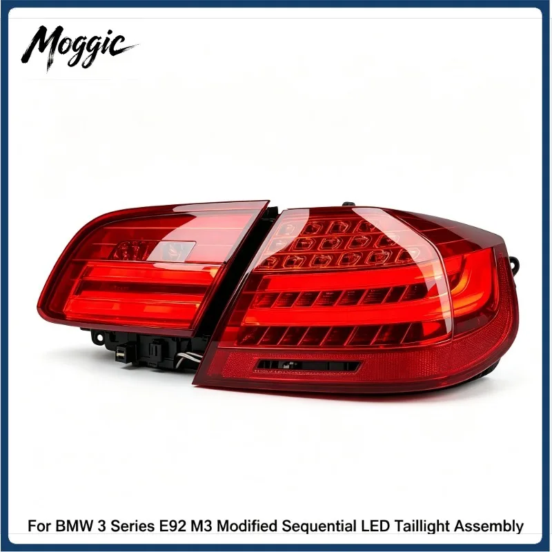Moggic Modified LED Sequential Taillight Assembly For 3 Series E92 330 335 M3 Dynamic Flow Turn Signal Tail Lamp Upgrade