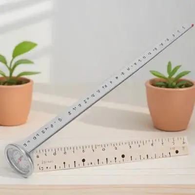 

Long Stem Stainless Steel Soil Thermometer Gardening Thermometer Tool Probe Soil Temperature