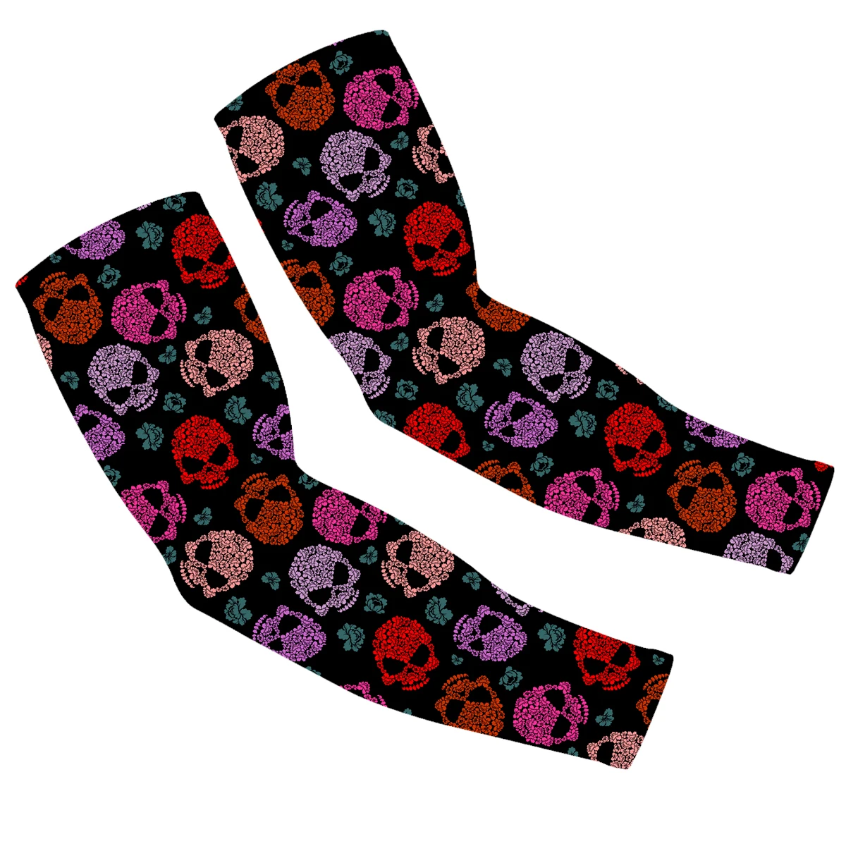 2 Pairs of Kids' Sports Arm Sleeves - Basketball & Baseball UV Protection Cooling Sleeves, Custom Logo Available