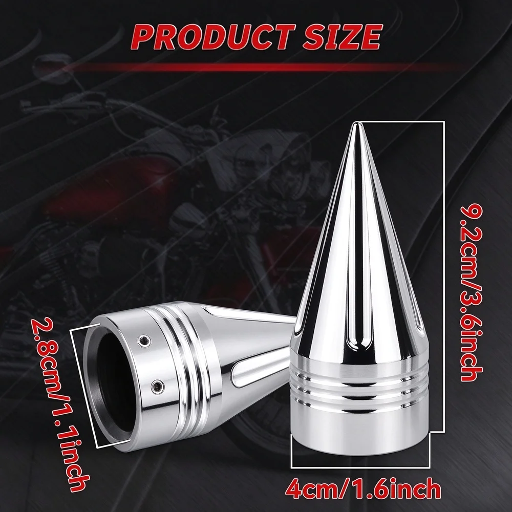 Motorcycle Front Axle Cap 3.6-Inch CNC Pointed For Harley-Davidson Touring Trike(08 later) Dyna (08 later) Fat Boy view 4
