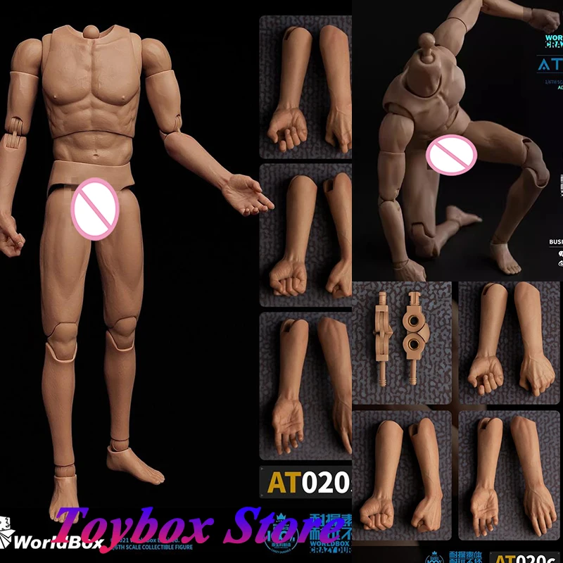 

WorldBox AT020 Pro AT020S 1/6 Man Soldier Crazy Durable Muscle Body AT020C One Piece Arm Hand Model Toys For 12" Action Figure